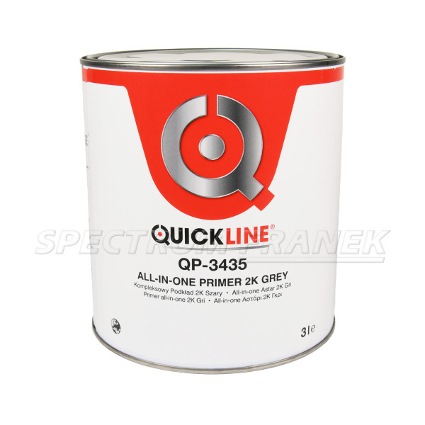 QP-3435, Quickline All-in-one 2K základový plnič, šedý, 3 l
